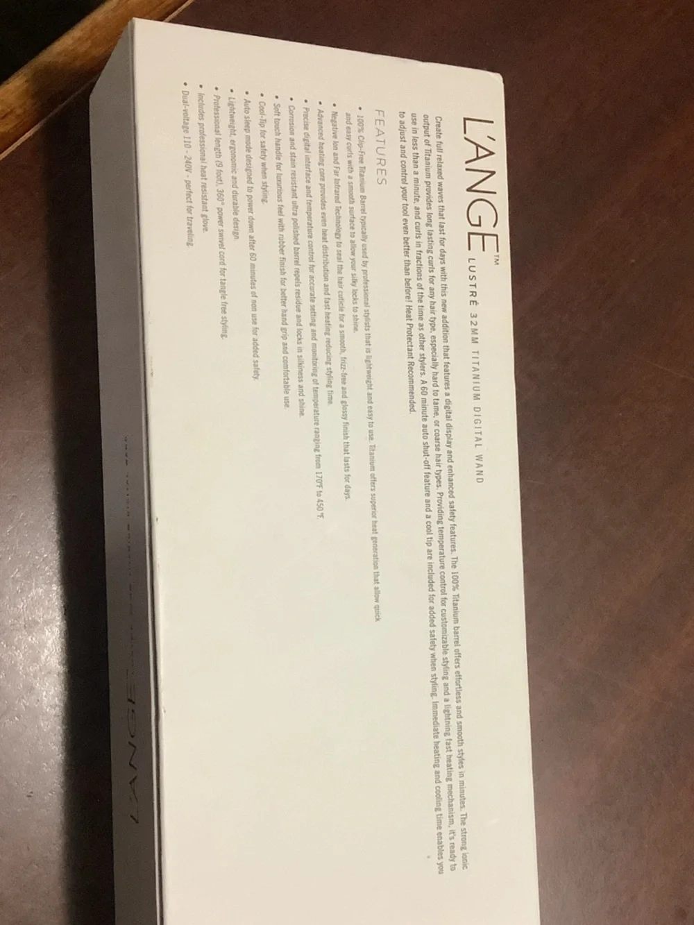 L’ANGE -  32mm titanium digital wand Blush Luxe Hair Styling Iron